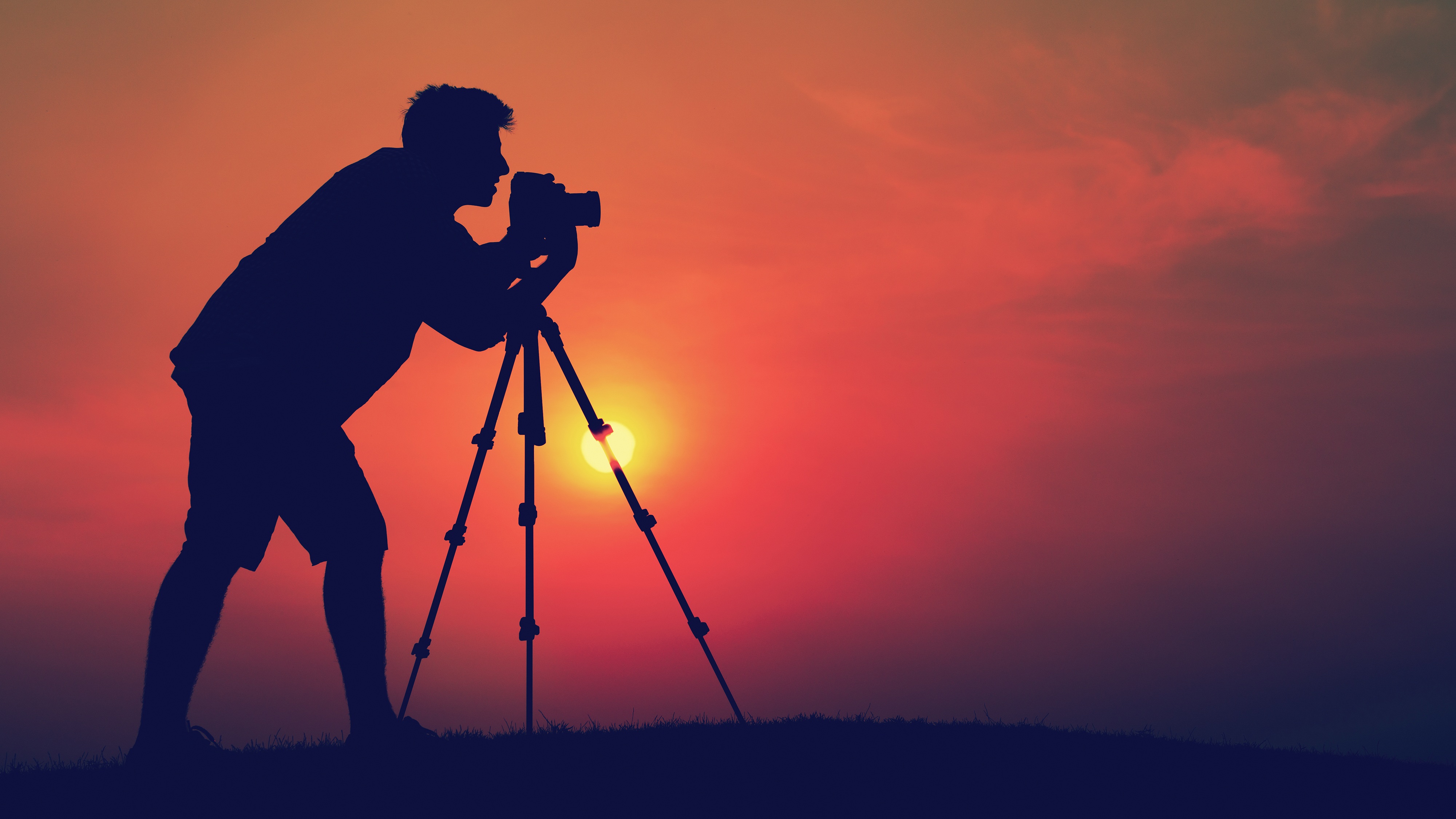 Man Photographer Taking Pictures Silhouette Concept; Shutterstock ID 331505345
